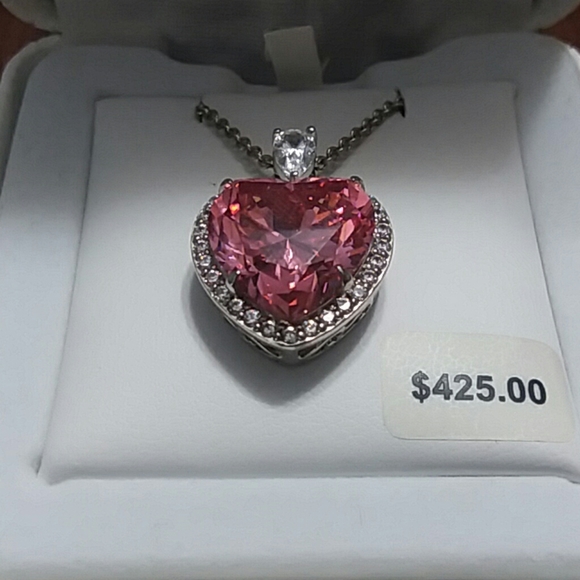 Emotions Sterling Silver Heart Frame Pendant - Picture 2 of 7